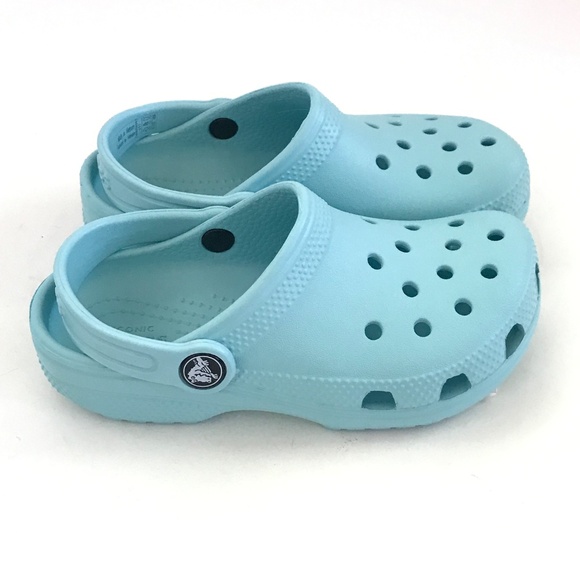 CROCS Kids’ Classic Clog Kids Size C11 Unisex Slip On Mules Clogs Artic Blue NWT - Picture 15 of 16